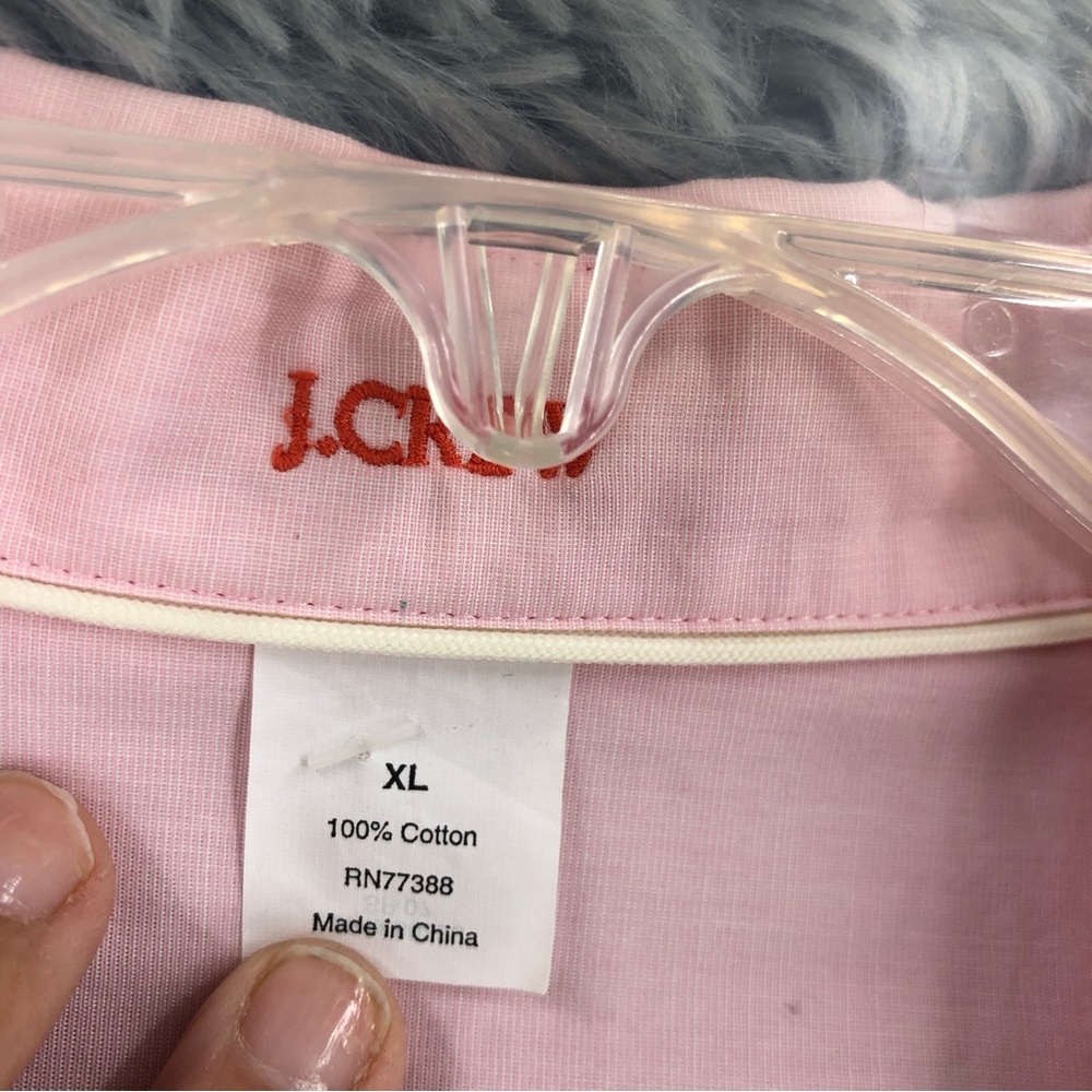 J. Crew Shirt Womens Size XL NWT 100 Percent Cotton Pink Button Down - Picture 4 of 8
